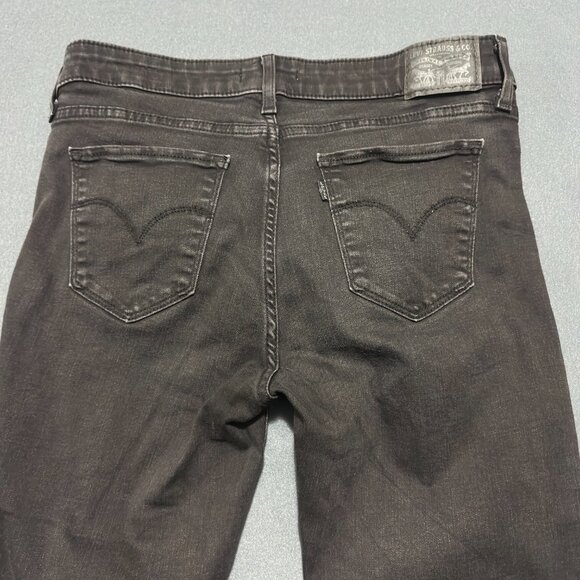 Levi's 711 Skinny Jeans Women's Size 30x30 Black Tab Dark Wash cotton blend - Picture 6 of 16